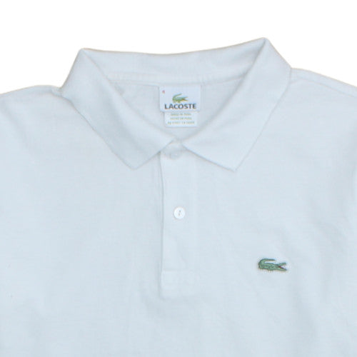 Lacoste Men's White Classic Cotton Short Sleeve Polo Shirt Size L