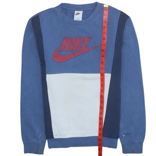 Nike Men's Blue Pullover Crew Neck Logo Sweatshirt Size S