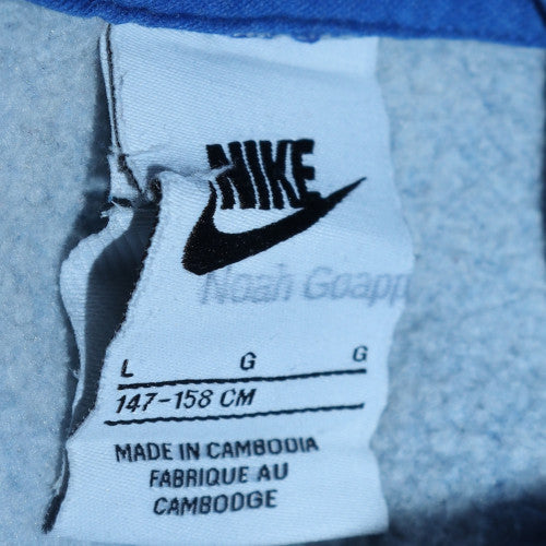 Nike Boys Blue Pullover Hoodie Size 13-14 Years Fleece Logo Sweatshirt