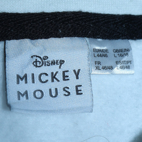 Disney Mickey Mouse Women's White Hoodie Size L Love Graphic Pullover