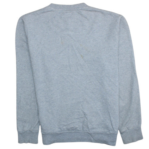 Levi's Men's Grey Crew Neck Sweatshirt Medium Logo Print Cotton Blend