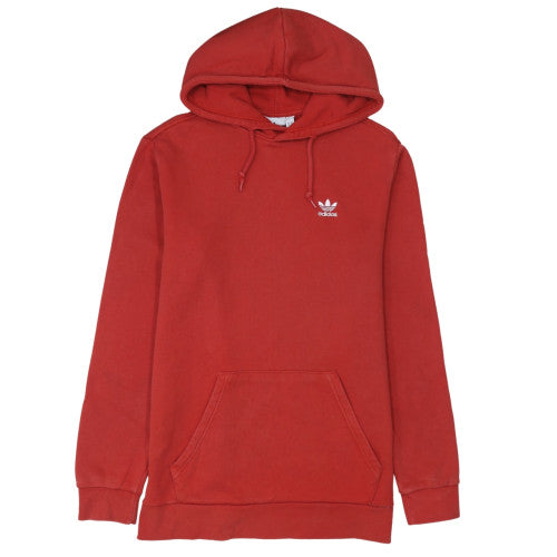 Adidas Men's Red Pullover Hoodie M Regular Fleece Sportswear