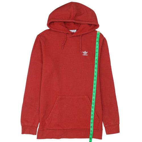 Adidas Men's Red Pullover Hoodie M Regular Fleece Sportswear