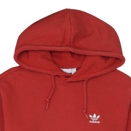 Adidas Men's Red Pullover Hoodie M Regular Fleece Sportswear