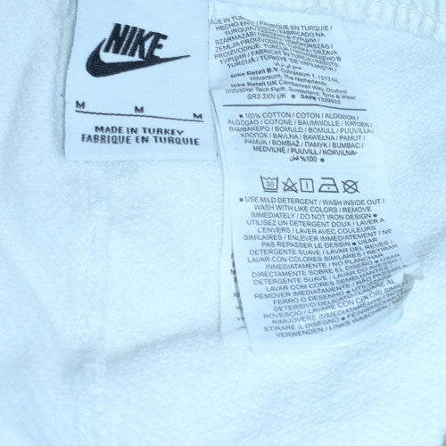Nike Men's White Jogger Sweatpants M Elastic Waist Comfort Sportswear