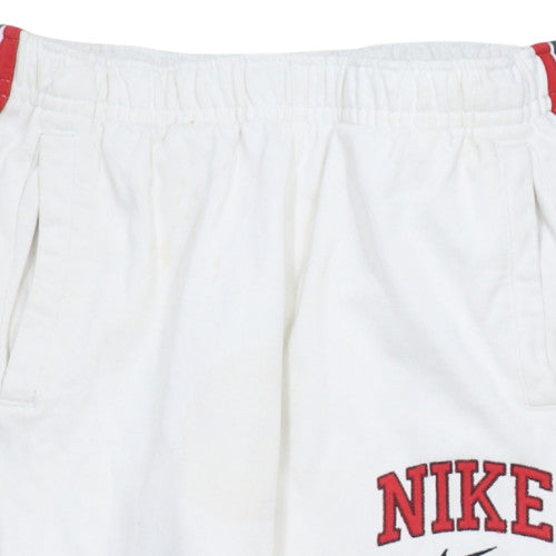 Nike Men's White Jogger Sweatpants M Elastic Waist Comfort Sportswear
