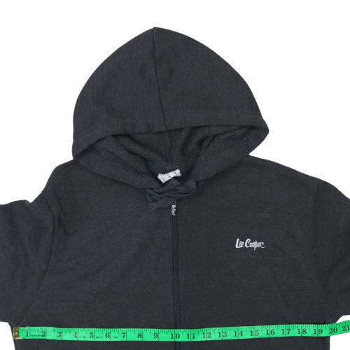 Lee Cooper Men's Black Full Zip Fleece Hoodie Size M