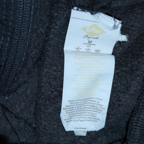 Lee Cooper Men's Black Full Zip Fleece Hoodie Size M
