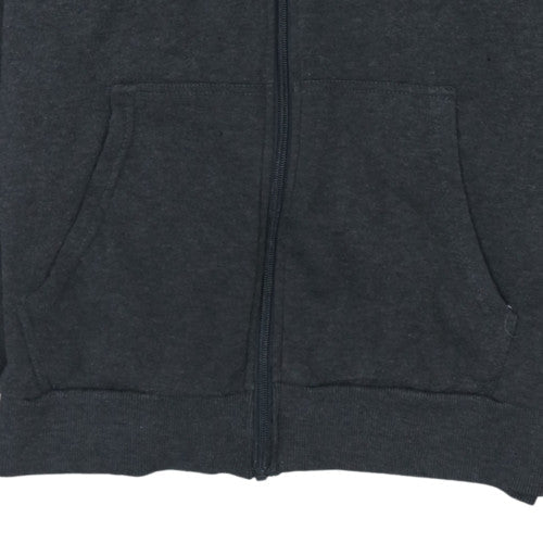 Lee Cooper Men's Black Full Zip Fleece Hoodie Size M