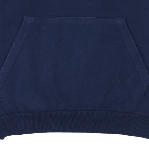 Puma Men's Navy Blue Pullover Hoodie Size L Fleece Lined Sweatshirt