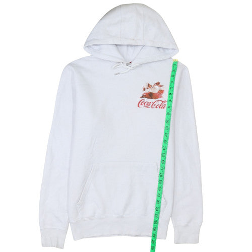 Primark Men’s White Coca-Cola Santa Hoodie Pullover L Winter Graphic
