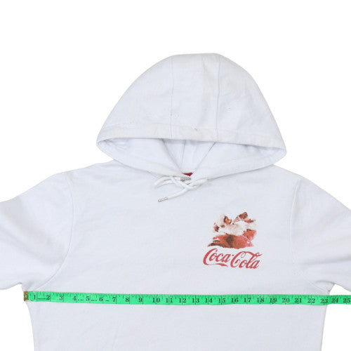 Primark Men’s White Coca-Cola Santa Hoodie Pullover L Winter Graphic