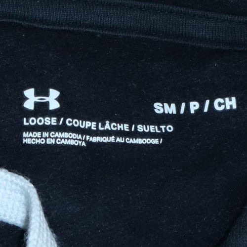 Under Armour Men's Black Pullover Hoodie Small Loose Fit Sportswear
