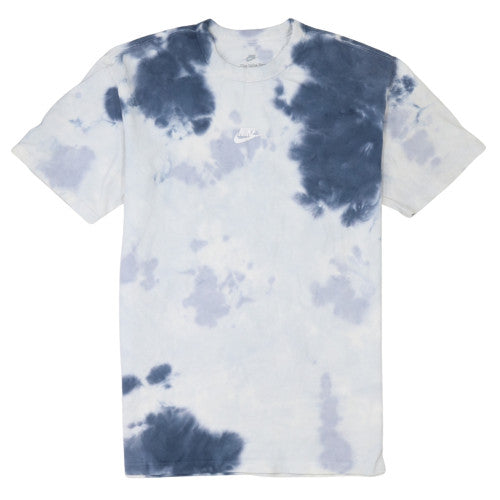 Nike Men's Blue Tie-Dye Loose Fit Cotton T-Shirt Size S