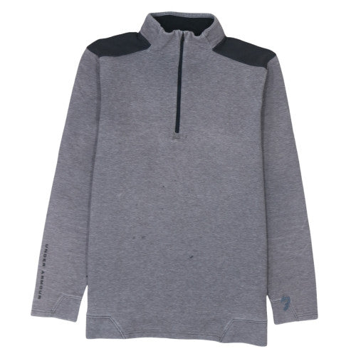 Under Armour Mens Grey 1/2 Zip ColdGear Sweatshirt M