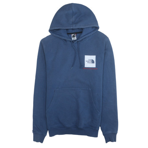 The North Face Men's Blue Pullover Hoodie Size S Regular Fit Outdoor Logo Sweatshirt