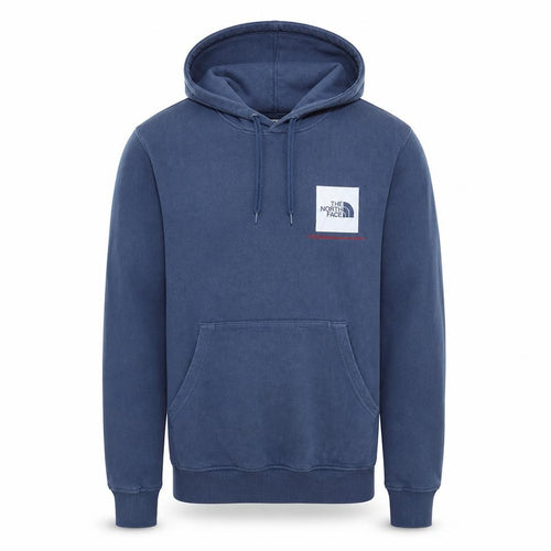 The North Face Men's Blue Pullover Hoodie Size S Regular Fit Outdoor Logo Sweatshirt