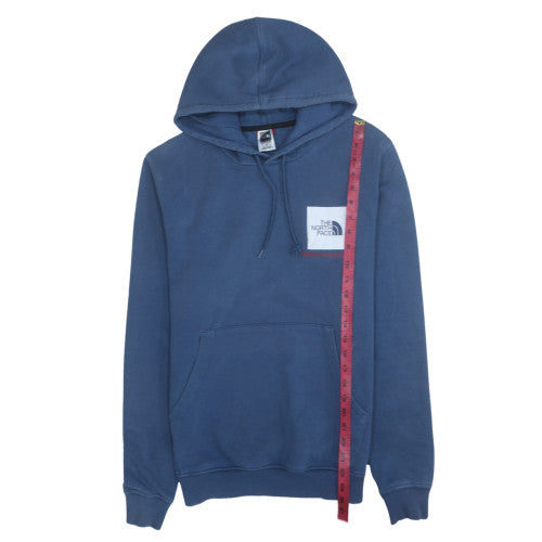 The North Face Men's Blue Pullover Hoodie Size S Regular Fit Outdoor Logo Sweatshirt