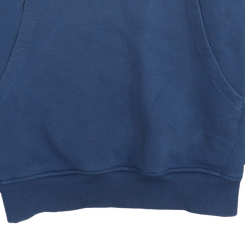The North Face Men's Blue Pullover Hoodie Size S Regular Fit Outdoor Logo Sweatshirt