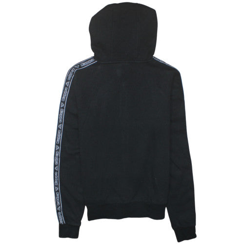 Kappa Womens Black Size 10 Full Zip Hoodie with Logo Trim
