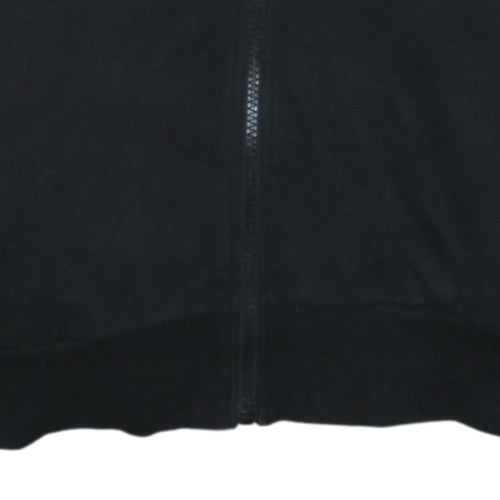 Kappa Womens Black Size 10 Full Zip Hoodie with Logo Trim