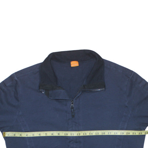 Hugo Boss Men's Blue XL Full Zip Sweatshirt High Neck