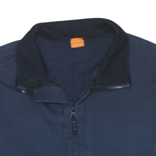 Hugo Boss Men's Blue XL Full Zip Sweatshirt High Neck