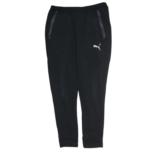 Puma Men's Black Jogger Trousers L Regular Fit Fleece Activewear
