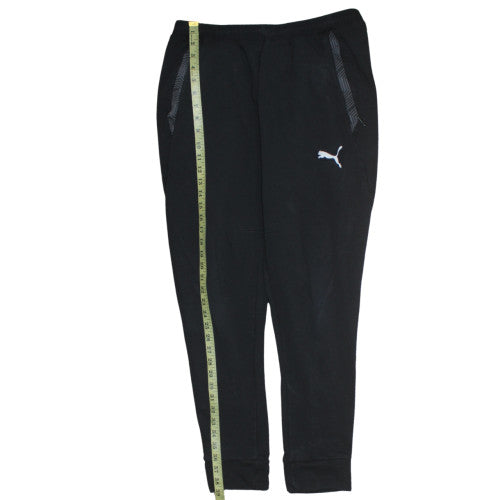 Puma Men's Black Jogger Trousers L Regular Fit Fleece Activewear