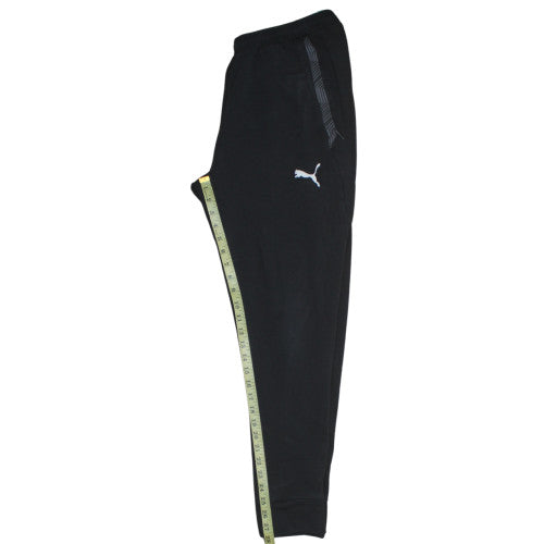 Puma Men's Black Jogger Trousers L Regular Fit Fleece Activewear