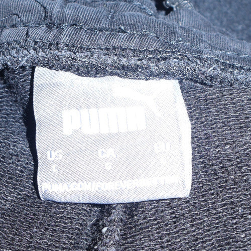 Puma Men's Black Jogger Trousers L Regular Fit Fleece Activewear