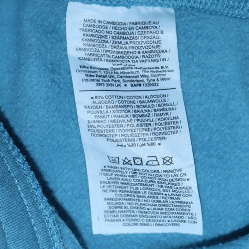 Nike Women Blue Jogger Sweatpants M Fleece Tapered Fit
