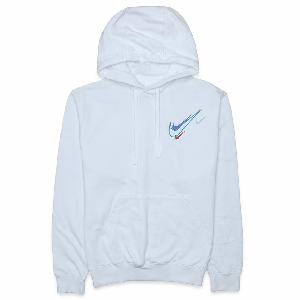 Nike Men's White Pullover Hoodie M Logo Sports Fleece