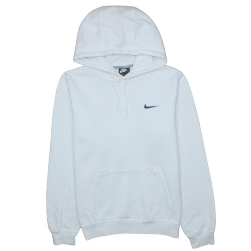 Nike Men's White Pullover Hoodie M Logo Fleece Sweatshirt