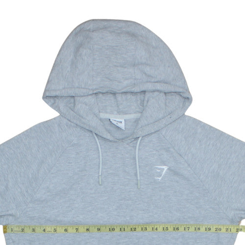 Gymshark Men's Grey XL Pullover Hoodie with Logo and Pockets