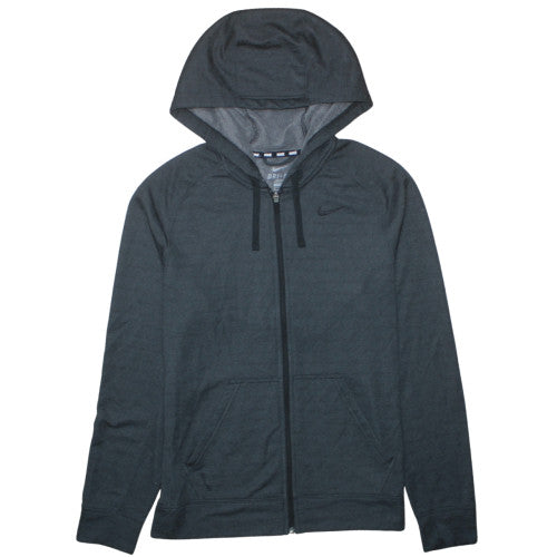 Nike Men’s Grey Full Zip Dri-FIT Hoodie M Regular Fit