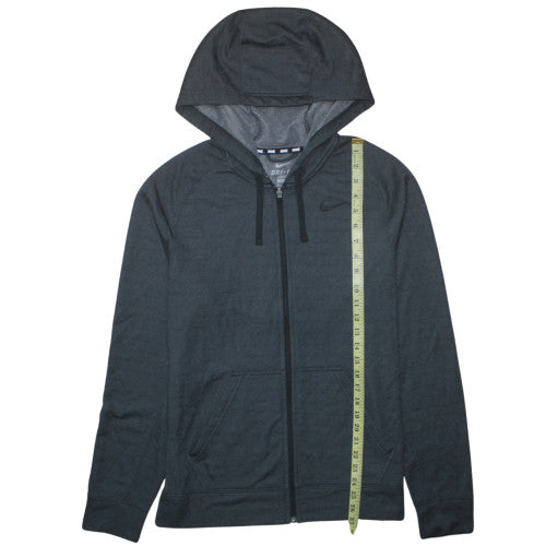 Nike Men’s Grey Full Zip Dri-FIT Hoodie M Regular Fit
