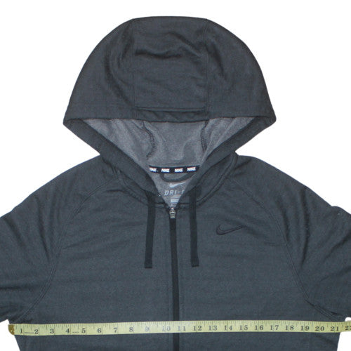 Nike Men’s Grey Full Zip Dri-FIT Hoodie M Regular Fit