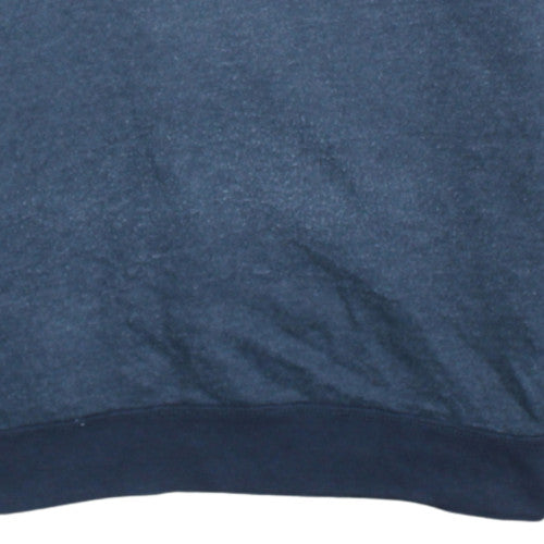 Hollister Men Blue Crew Neck Pullover Sweatshirt L Cotton Blend