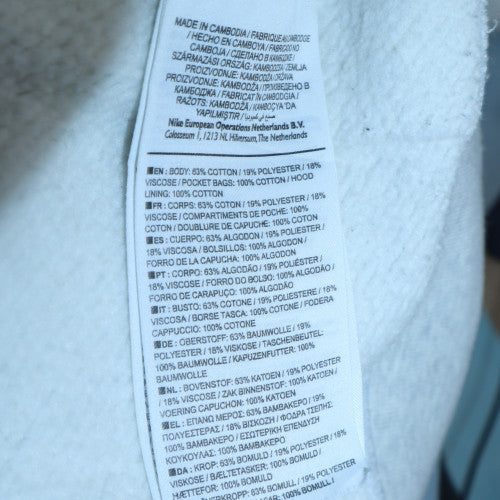 Nike Women's Grey Full Zip Hoodie XS Hooded Logo Sweatshirt