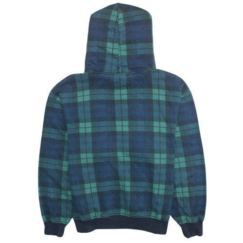 Tommy Jeans Men's Blue Check Pullover Hoodie Size L