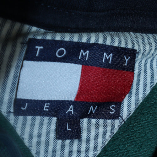 Tommy Jeans Men's Blue Check Pullover Hoodie Size L
