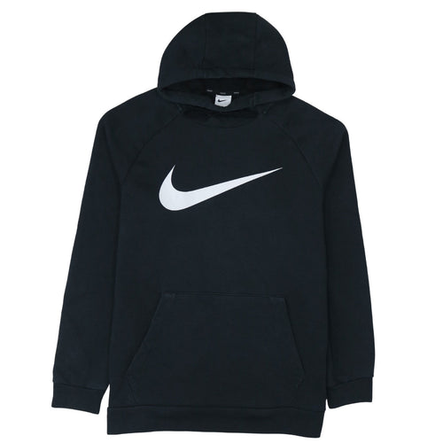 Nike Men's Black Pullover Hoodie M Fleece Dri-Fit Logo Sportswear