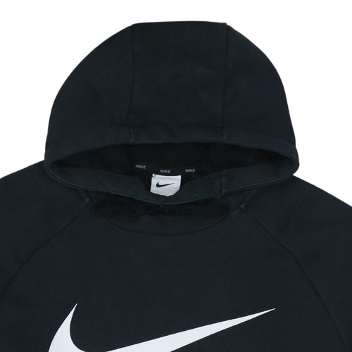 Nike Men's Black Pullover Hoodie M Fleece Dri-Fit Logo Sportswear