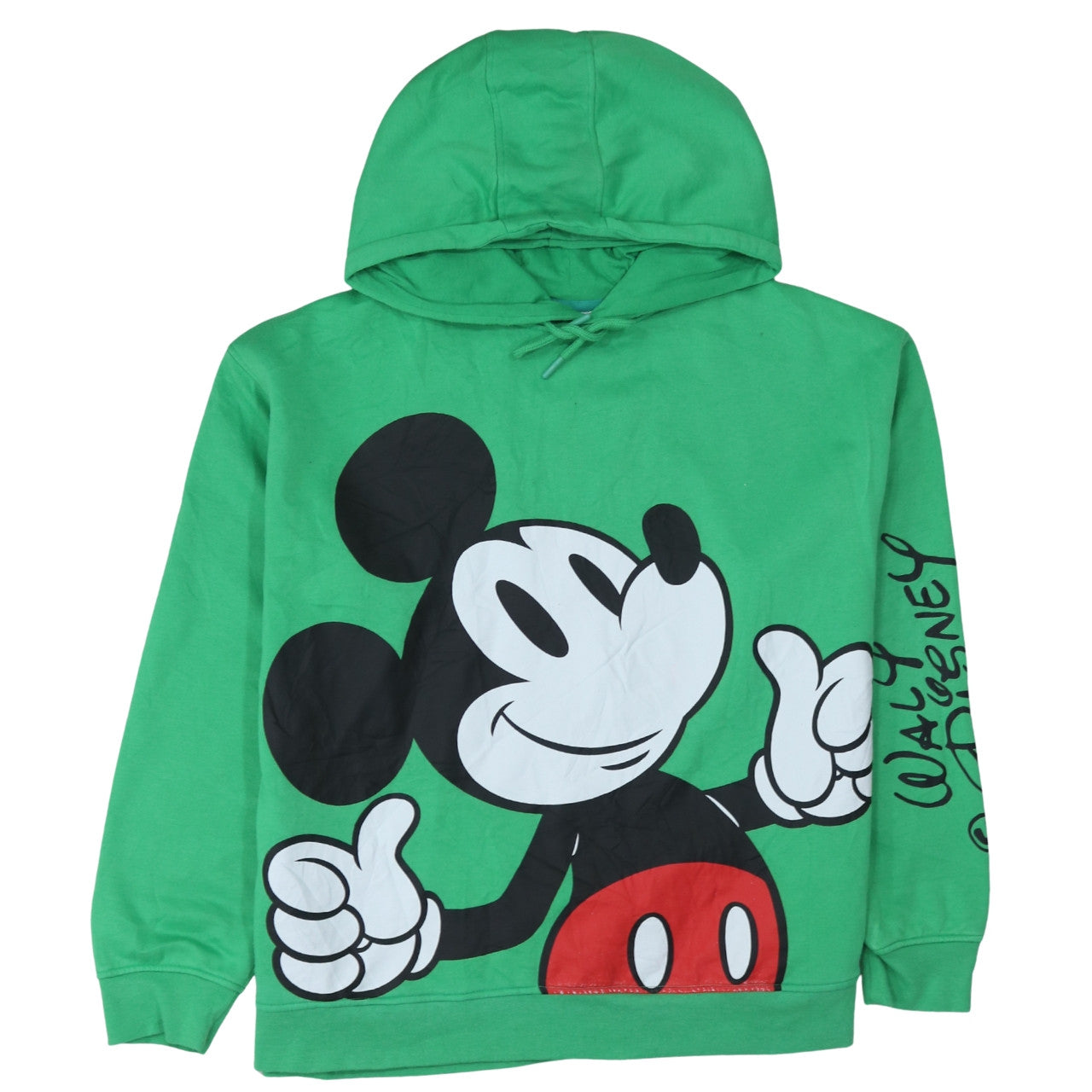 Disney Women Green Mickey Mouse Pullover Hoodie XL