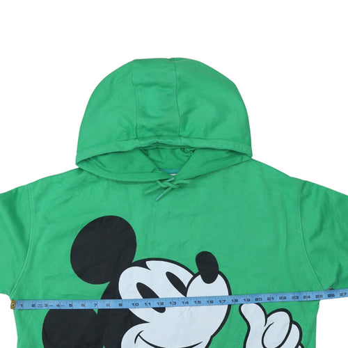 Disney Women Green Mickey Mouse Pullover Hoodie XL