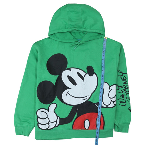 Disney Women Green Mickey Mouse Pullover Hoodie XL