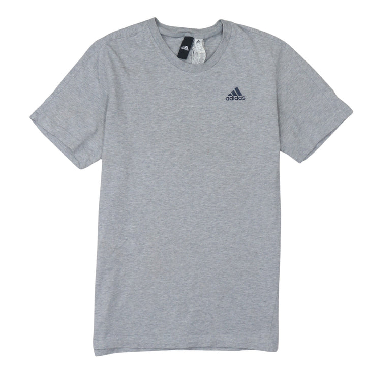 Adidas Men's Grey Short Sleeve Crew Neck Cotton T-Shirt Size S
