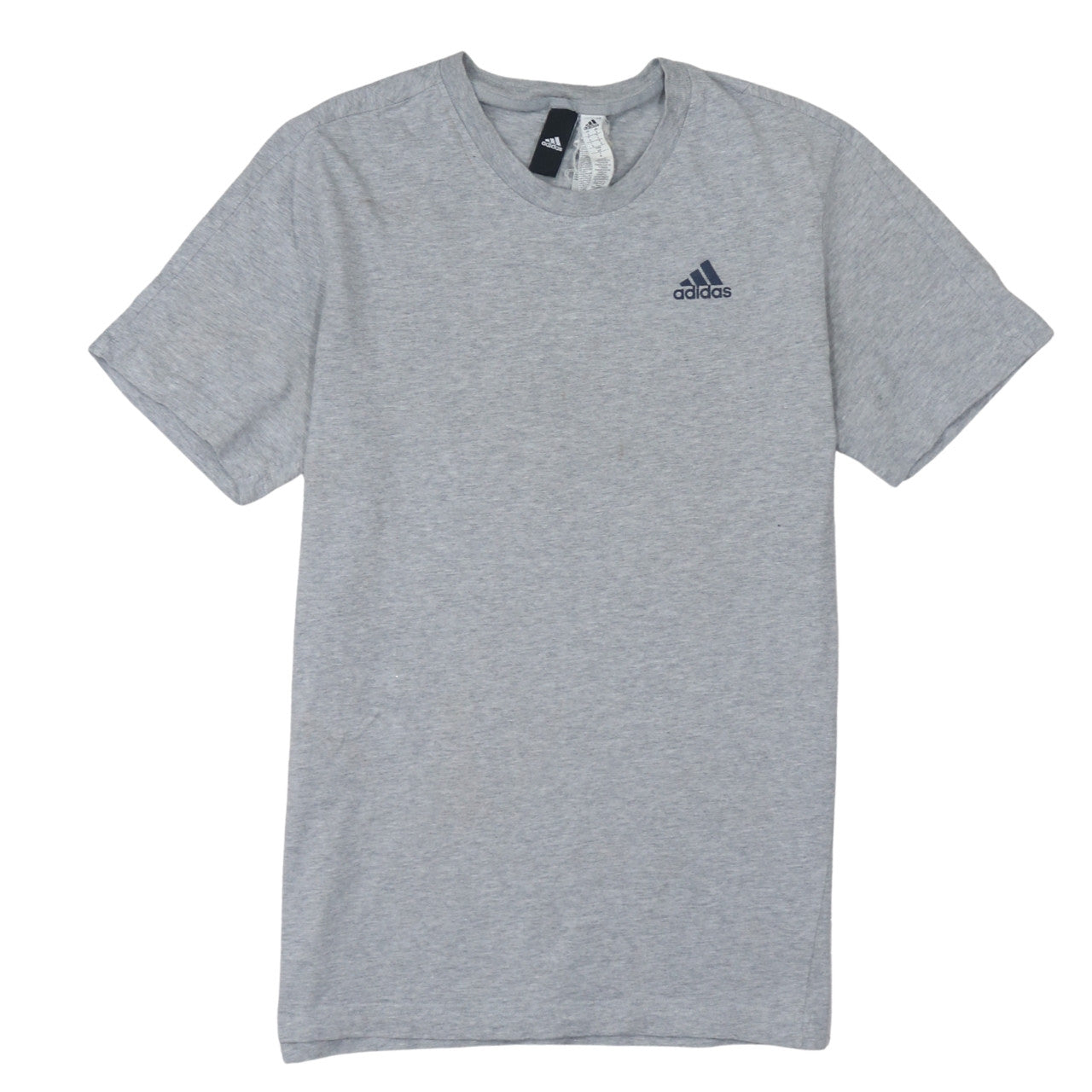 Adidas Men's Grey Short Sleeve Crew Neck Cotton T-Shirt Size S