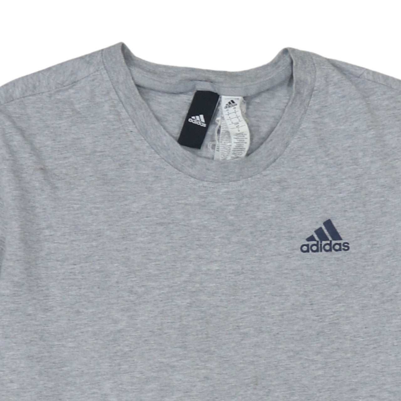 Adidas Men's Grey Short Sleeve Crew Neck Cotton T-Shirt Size S